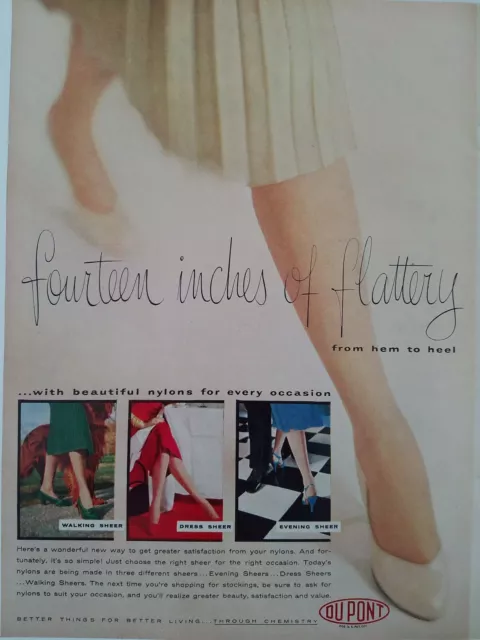 1960 women's tissue tricot Dupont nylon lace SLIP vintage lingerie ad