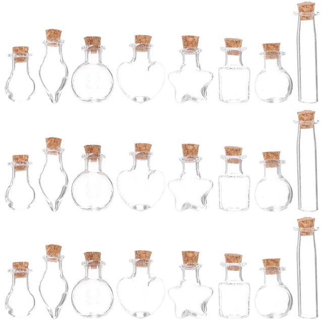 48 Pcs Glasflasche Mit Korken Multifunktions-Wunschflasche Empfindlich