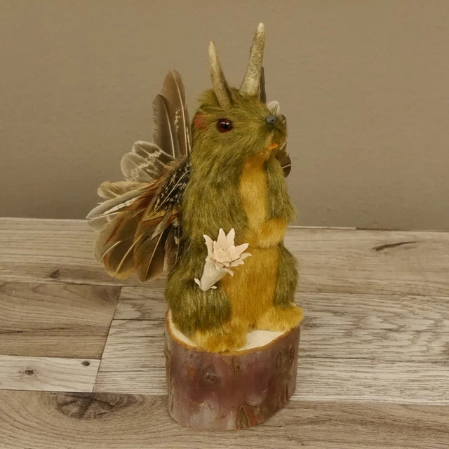 Wolpertinger Mini Maclean Preparado Con Edelweiß, Ala Y Cornamenta #86.15.9 3