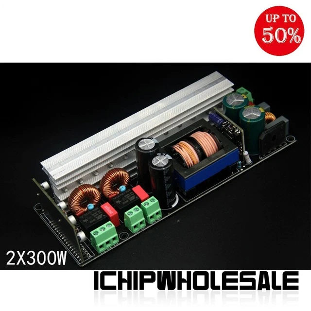 2x300W 220V Hifi Power Amp Board w/ Switching Power Supply for Stereo Mono Modes