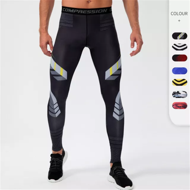 Men's fitness Compression Pants Athletic Tight Leggings Base Layer Gym Trousers