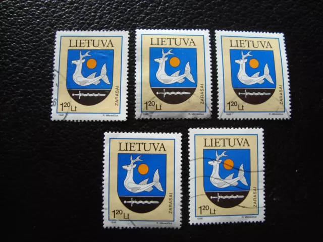LITUANIE - timbre yvert et tellier n° 546 x5 obl (A33) stamp (A)