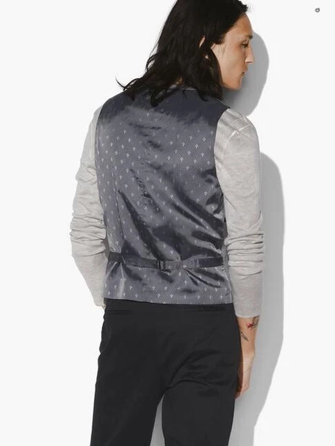 John Varvatos 2019-20 Mainline Collection BUTTON FRONT VEST 50 EU Retail $498 !