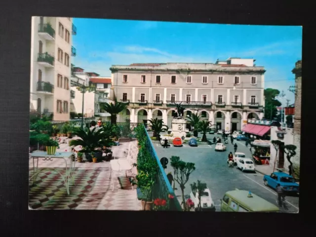 2 Cartoline Aversa Caserta Villa Comunale Terrazza Farinaro Viaggiate 1969/74