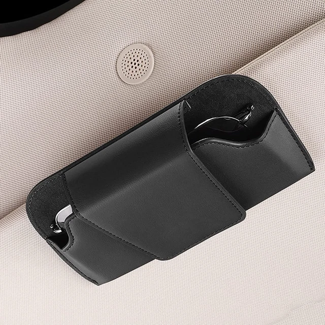 Soporte para gafas de parasol de coche - caja de almacenamiento clip para gafas de sol
