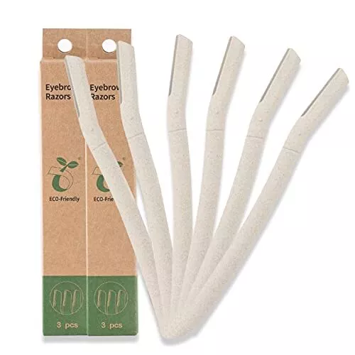 EZ Eyebrow Razor - 6pcs Eco Friendly Face Razors for Women, Biodegradable