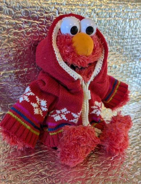 Elmo's Menu GUND SESAME STREET Elmo Plush Soft Toy Red Hooded Jumper Washable Small ...
