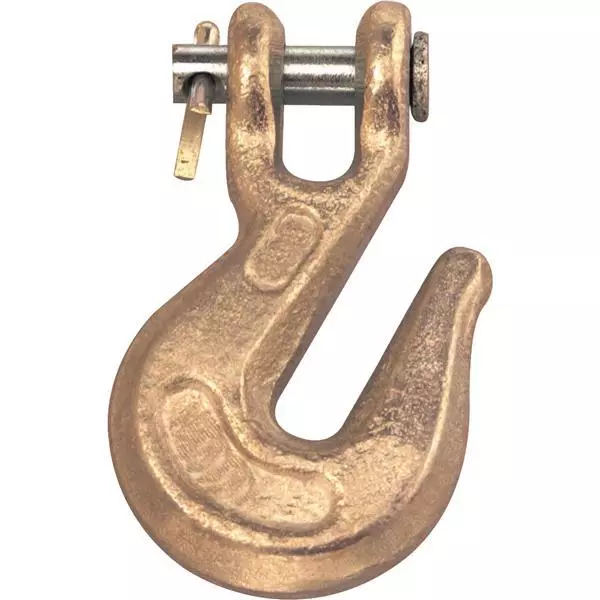 (5)-Forged Steel Zinc Plated 1/4" Grade 43 Clevis Chain Grab Hook T9501424