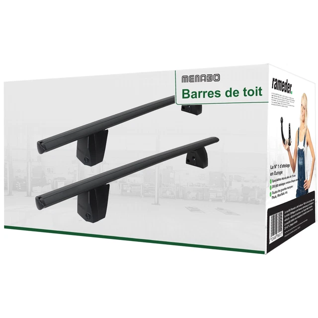 Barres Transversales Menabo Pour Peugeot 108 2014-2024 Noir