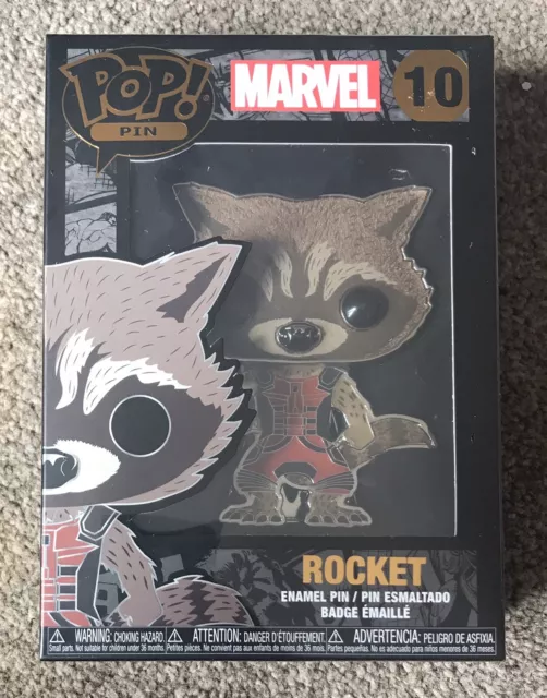 Marvel Loungefly Disney Funko Pop Enamel Pin 4” Inch Rocket Guardians New 10