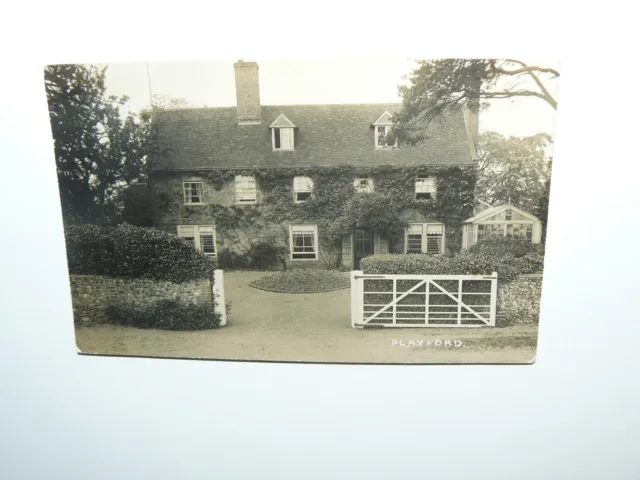 Playford near Ipswich Suffolk Real Photo Postcard Miss Venn Fingringhoe Culpho