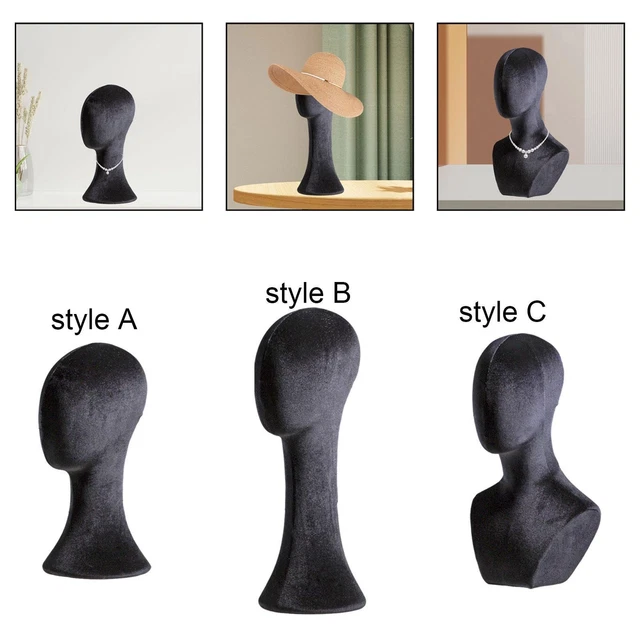 Tête De Mannequin En Mousse Blanche - 15,2 X 27 Cm - Pour Présenter Chapeaux, Perruques, Accessoires