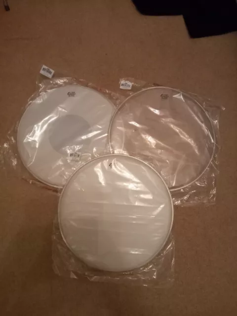 3x Remo 14" Snare Drum Heads. Never Used. Still In Bags.