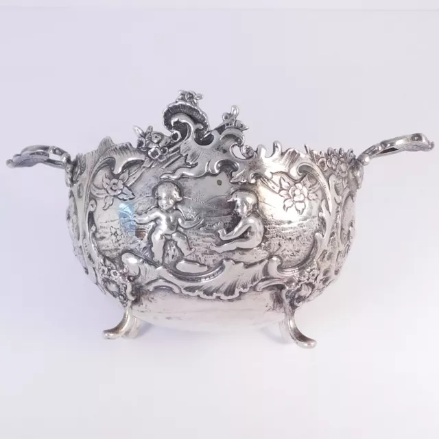 Ornate Antique 800 Silver Hanau Candy Dish Sweetmeat