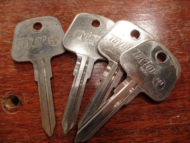 4pcs Taylor A81S Blank Keys For Porche/Audi/VW (PA6,WT7,AD1,WT6,GE34,AU6
