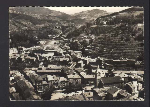 LE CHEYLARD (07) VILLAS & EGLISE en vue aérienne en 1960