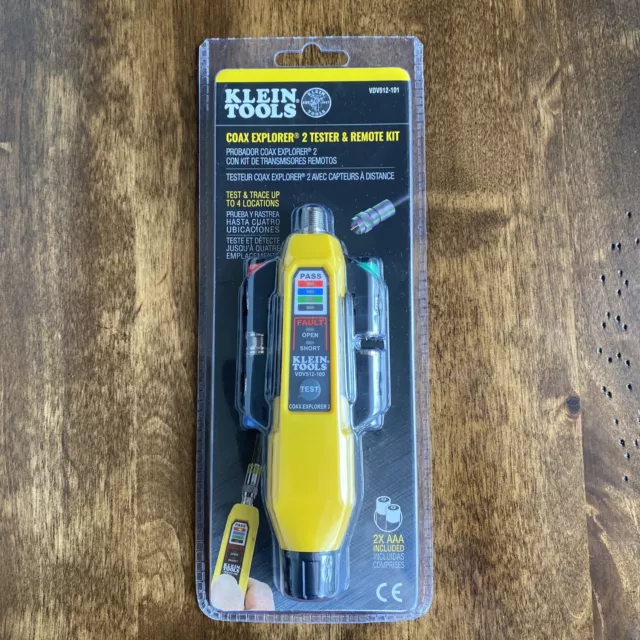 KLEIN TOOLS VDV512-101 Coax Explorer 2 Tester & Remote Kit , Free Shipping!!!
