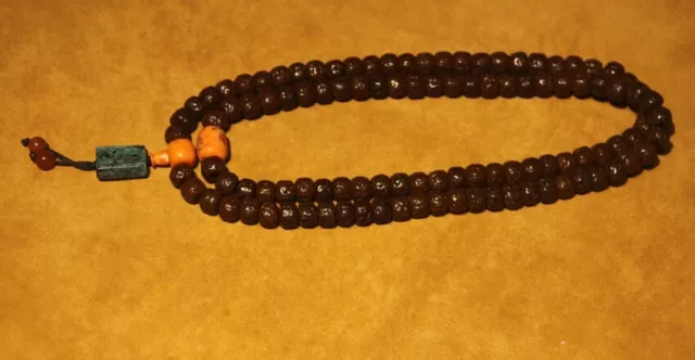 Wonderful Tibet 108P Old Buddhist "JinGang Bodhi" Seed Mala Prayer Beads Amulet