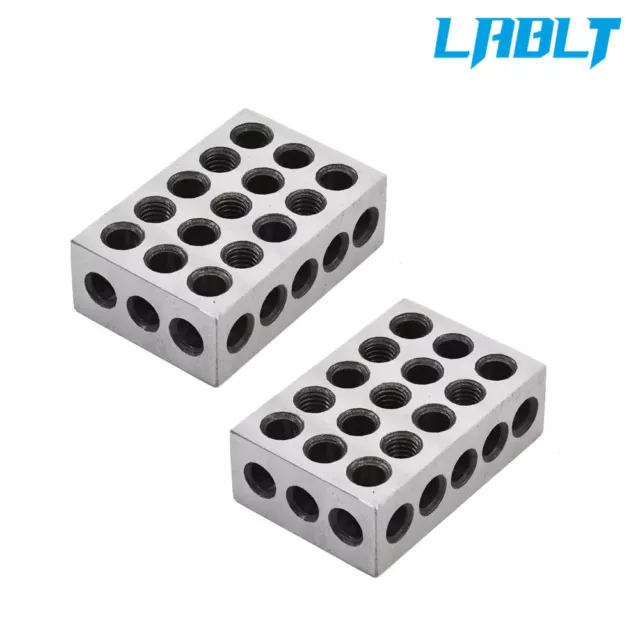 LABLT 2-4-6 Blocks 23 Holes Matched Pair Machinist 246Jig Ultra Precision .0002" 3