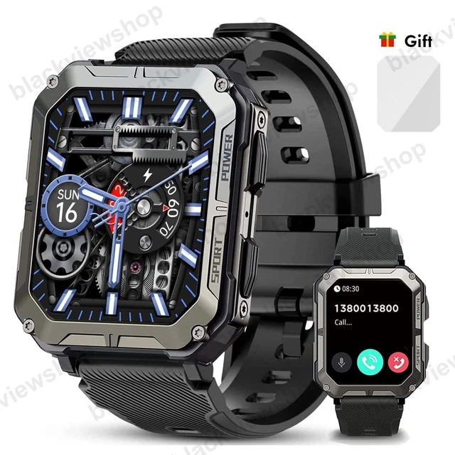 MILITARY SMART WATCH for Men(Answer/Make Calls) Rugged Tactical Fitness