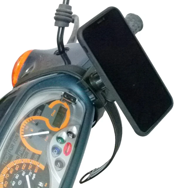 Scooter - Moped Collar Mounting Bracket & TiGRA Fitclic Case for iPhone 8 (sku 48096)