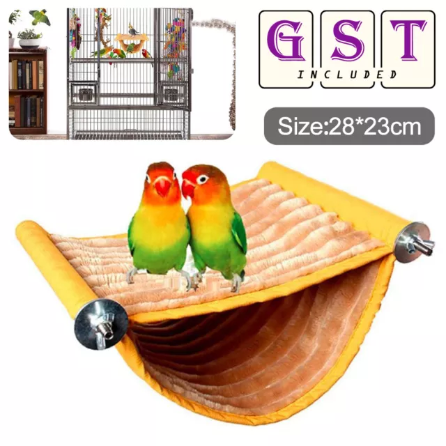 Winter Warm Bird Nest Bed Hanging Hammock Snuggle Hut Parrot House Tent Toy