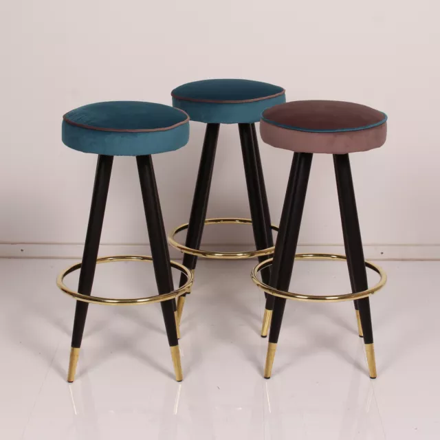 Barhocker 60er 70er Jahre Italy bar / counter stool 70s tabouret  a50 VELVET