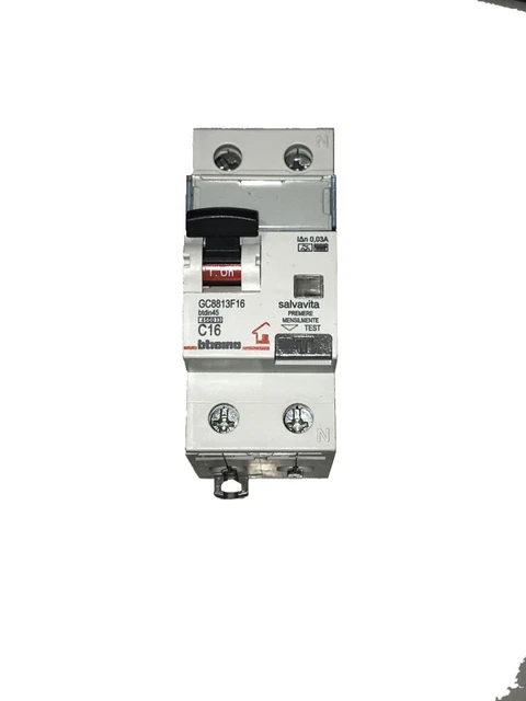 BTicino Salvavita G43A32 30mA + Magnetotermico C10 Quadripolare - Ricondizionato