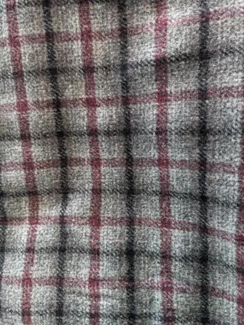 Vintage Tartan Plaid Cotton Fleece Flannel circa 1980, 2 Yards