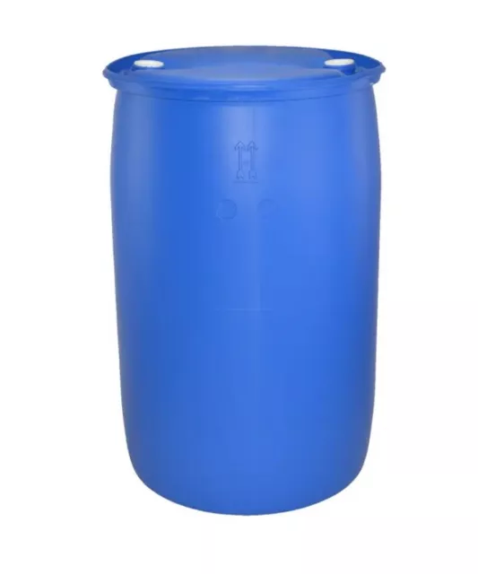 220L Barrel Tight Head Blue Plastic Drum Container For Water/Liquids New