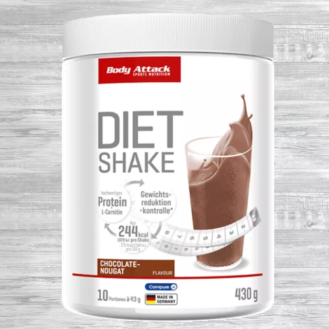 Body Attack Diet Shake 430g Dose 20,91 €/kg Diät-Mahlzeit Abnehmen Protein
