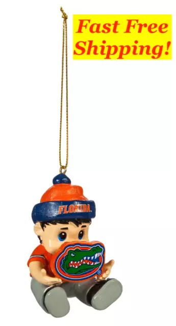 Florida Gators Lil Fan Ornament Resin University Of NCAA Licensed Christmas NEW