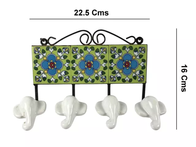 Ceramic Tile Fit Iron Handmade Hanger Multi Color Beautiful Wall hanger i75-212 2