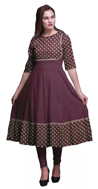 Bimba Floral Printed Indian Kurtis For Women Anarkali Kurti Maxi Dress -FL-1739D