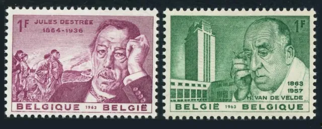 Belgium 600-601 blocks/4, MNH. Mi 1329-1330. Jules Destree. Henry Van de Velde.