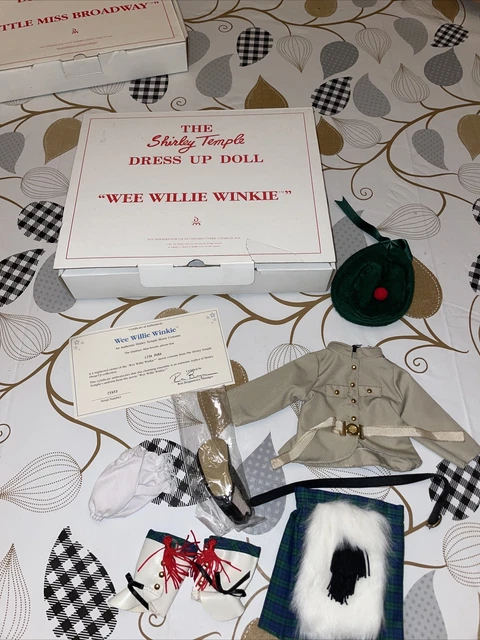 Shirley Temple “WEE WILLIE WINKIE" 6 pc. Dress-Up Doll Outfit - Danbury Mint