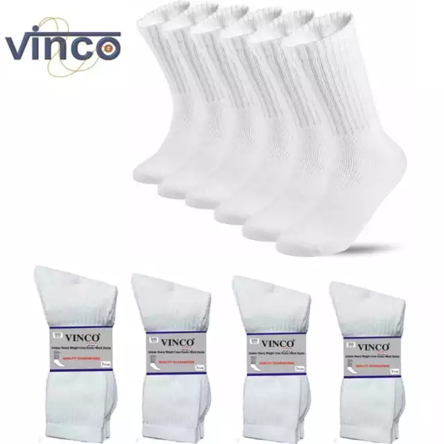 5-100 Dozen Wholesale Bulk Mens Solid White Sports Cotton Crew Socks 9-11 10-13