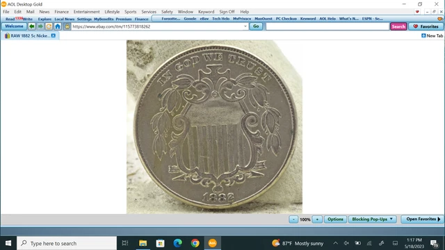 RAW 1882 5c Nickel Shield unreal condition high grade guaranteed