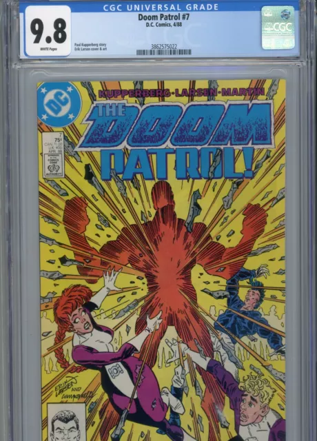 Doom Patrol #7 Mt 9.8 Cgc White Pages Kupperberg Story Larsen Cover And Art