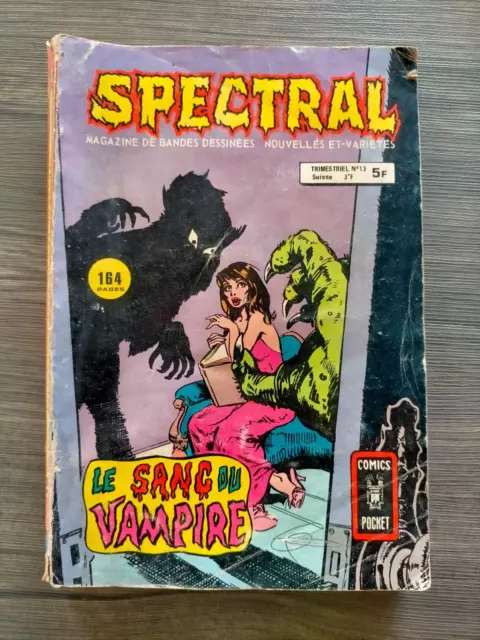 bd  SPECTRAL n° 13 comics pocket le sang du vampire  AREDIT 12/1980