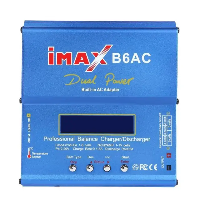 DE IMAX B6 B6AC LCD-Bildschirm Digital RC Lipo NiMh Akku Balance Ladegerät Lader