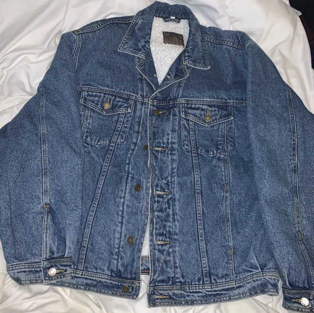 Giacca Da Camionista In Denim Con Fodera In Sherpa Da Uomo - Foto 4