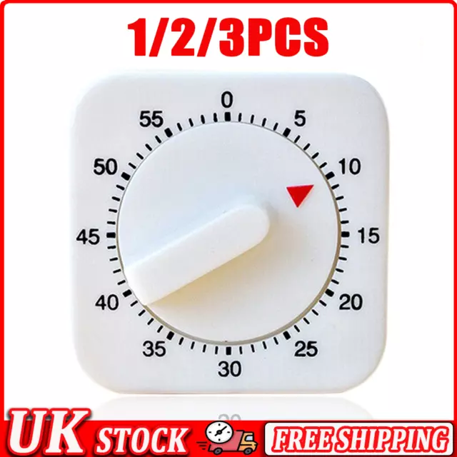 Kitchen Timer Manual 60 Minute Mechanical Wind Up Dial With Alarm Cooking Baking