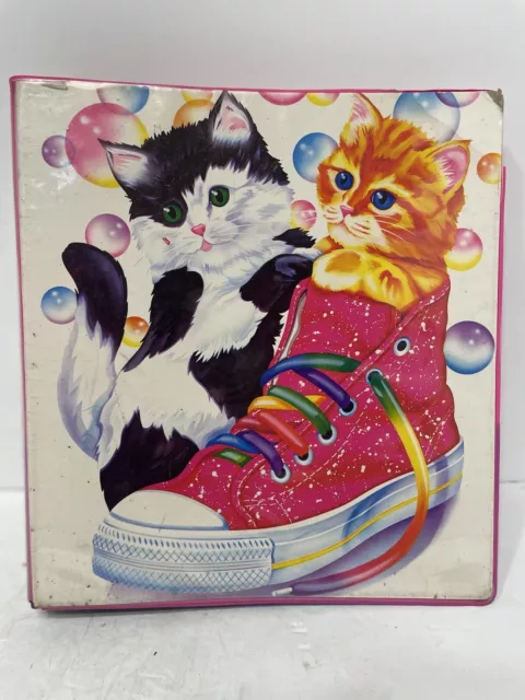 Lisa Frank 3 Ring Binder Kittens Bubbles Sneaker 80s 90s