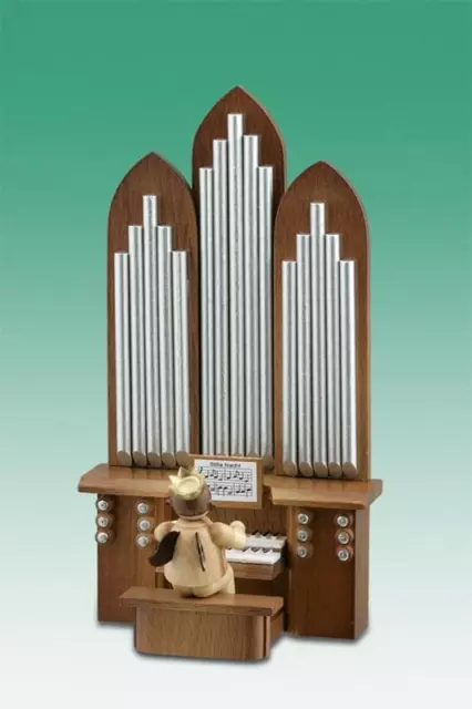 Weihnachtsengel Orgel mit Engel Ohne Krone  mit Spielwerk / natur Höhe 6,5cm NEU