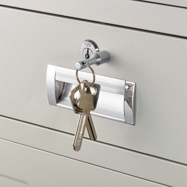 Portachiavi resistente con magnete metallico per identificazione acciaio inox