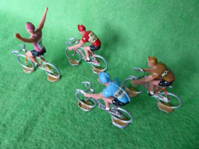 4 Tour De France Removable Cyclists - Salza 1960 - N° 1 Tbe