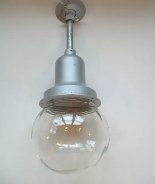 (1) BIG VTG Westinghouse Explosion Proof Globe Pendant Light Industrial Barn