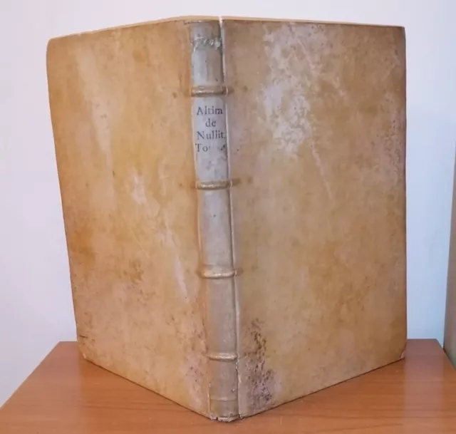 Libro Antico Folio,Pergamena-1701 Venezia-Altimari,Patrizio Napoletano,Diritto: