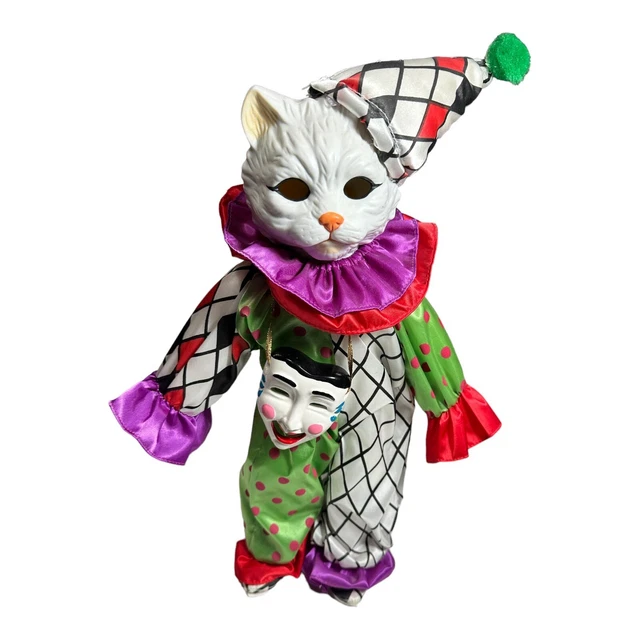Heritage Mint Personalities Porcelain Doll 14" Jasmine Jester Cat Clown Decor